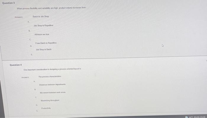 Question 1 A process technology that having rapid