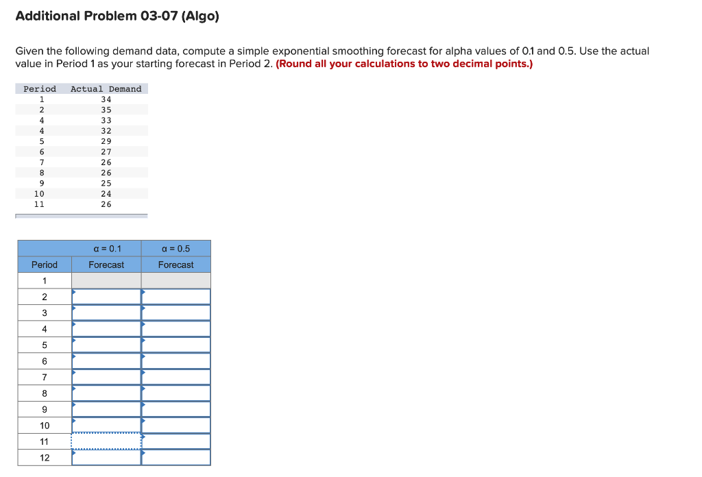 Additional Problem 03-07 (Algo) Given the