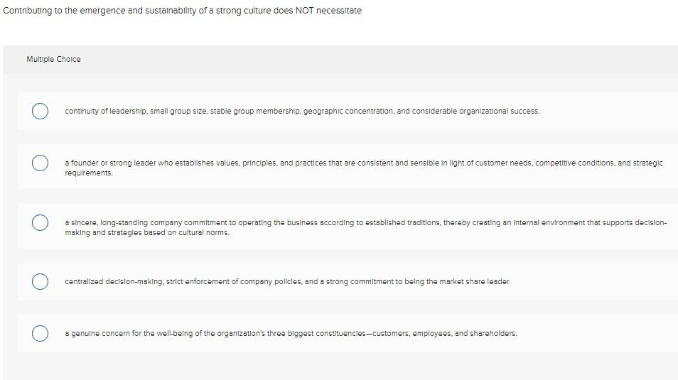 Contributing to the emergence and sustainability