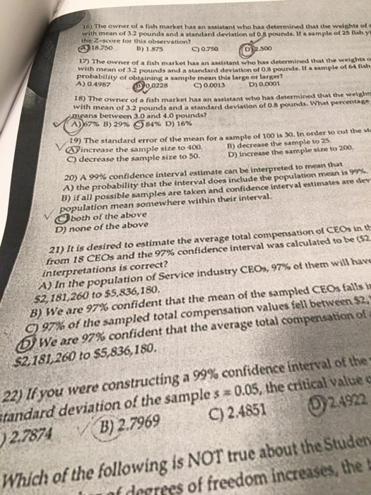 U 1228 C) 0.0013 D) 0.0001 18) The owner of a