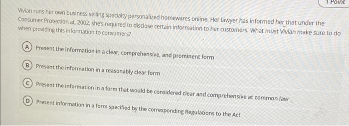 Vivian runs her own business selling specialty