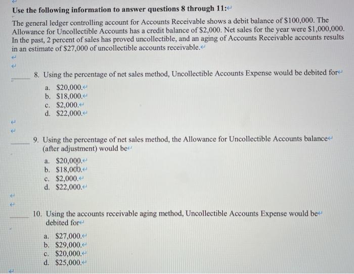 Use the following information to answer questions