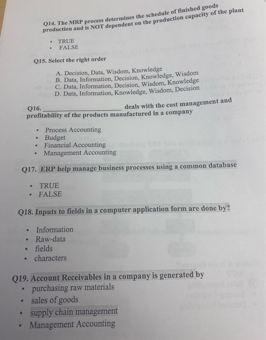 Q1. Every business is a collection of Business