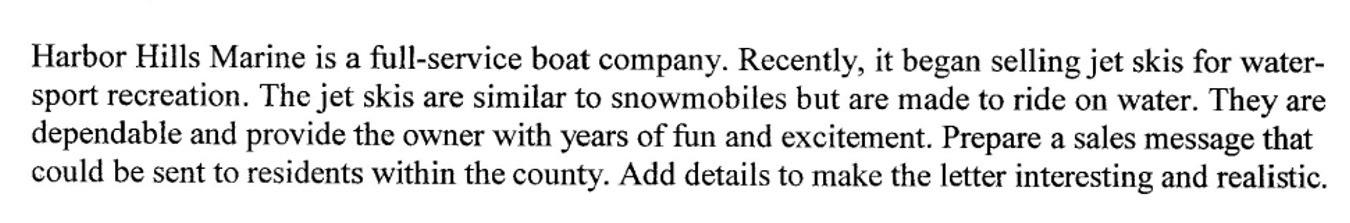 Using the Scenario below, write a persuasive