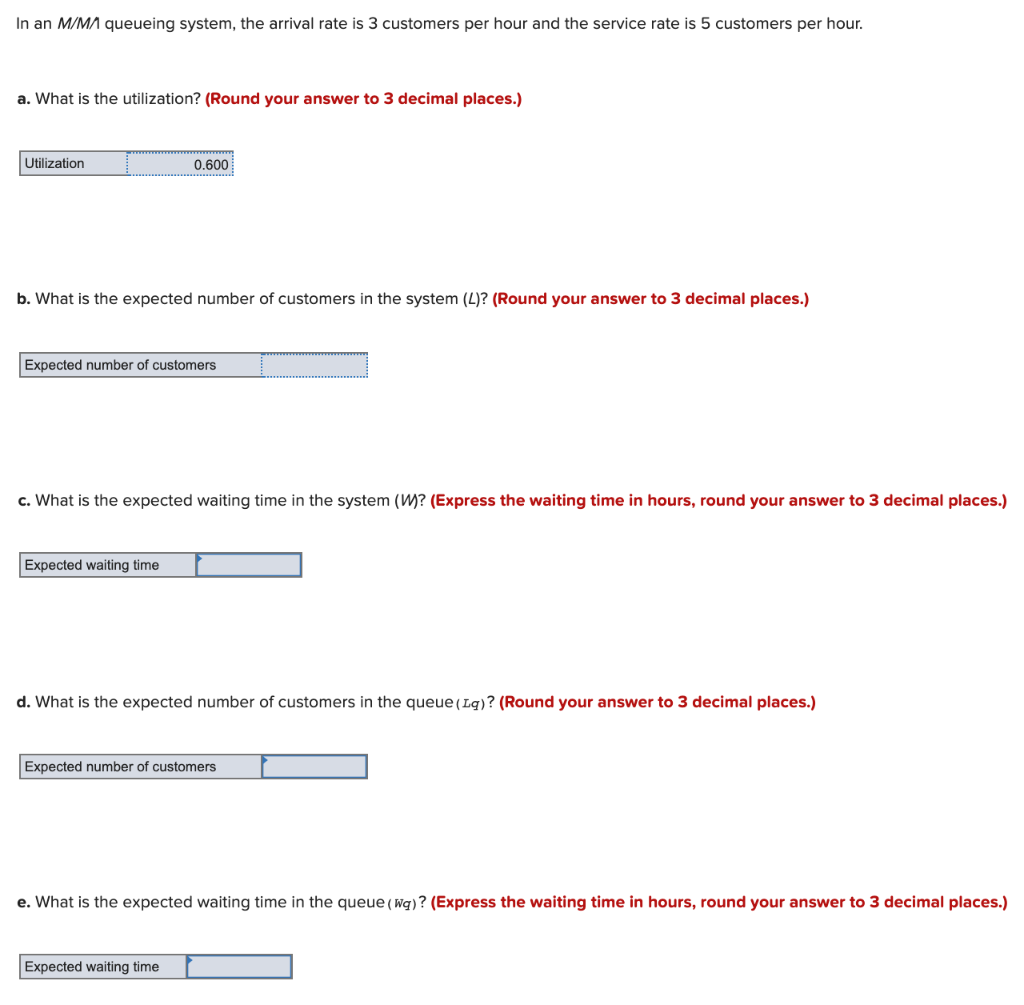 In an M/MA queueing system, the arrival rate is 3