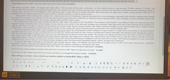 Case Study Red ABCs and answer the below marks)