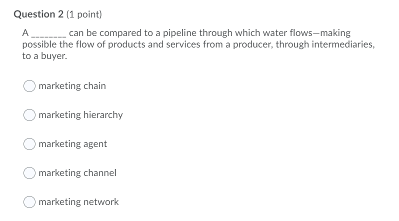 Question 1 (1 point) which one is not true about