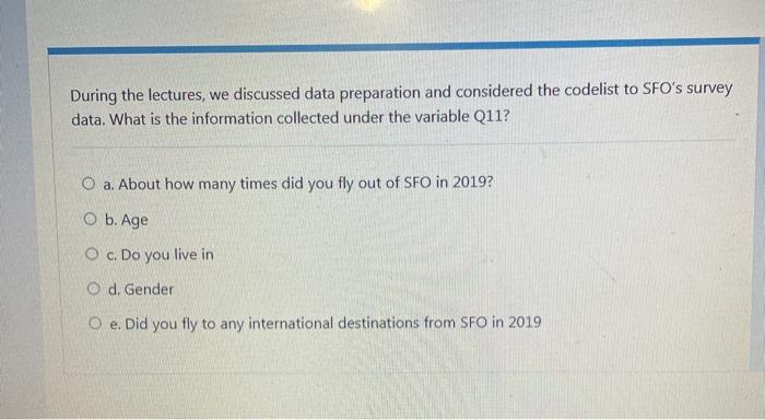 During the lectures, we discussed data