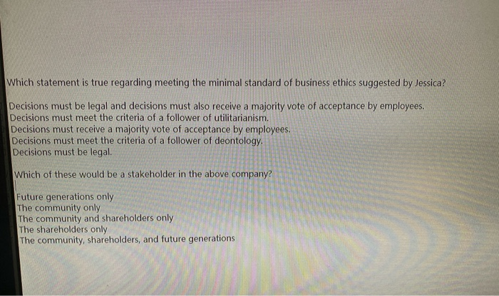 only needs answers no need to explain Required