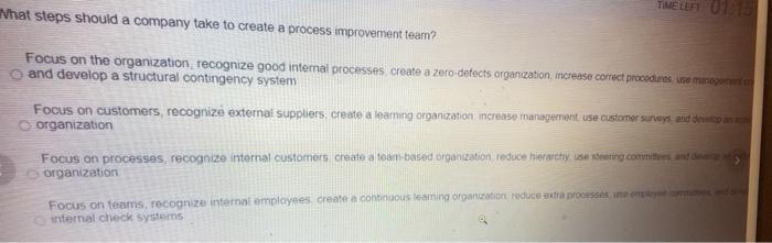 Nhat steps should a company take to create a