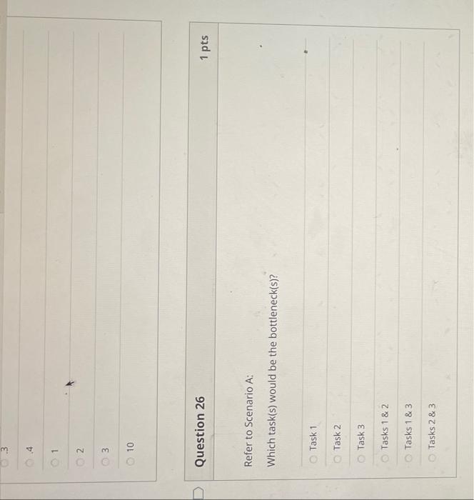 Scenario A: Suppose you are given the following