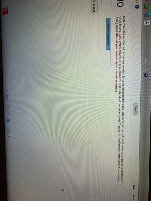 Help Cante? 46 Saved Help Save 10 Determine the