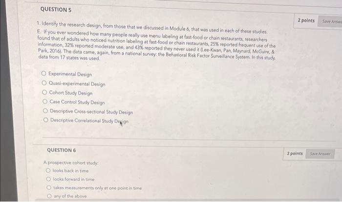 need help with question 5 and 6 1. Identify the