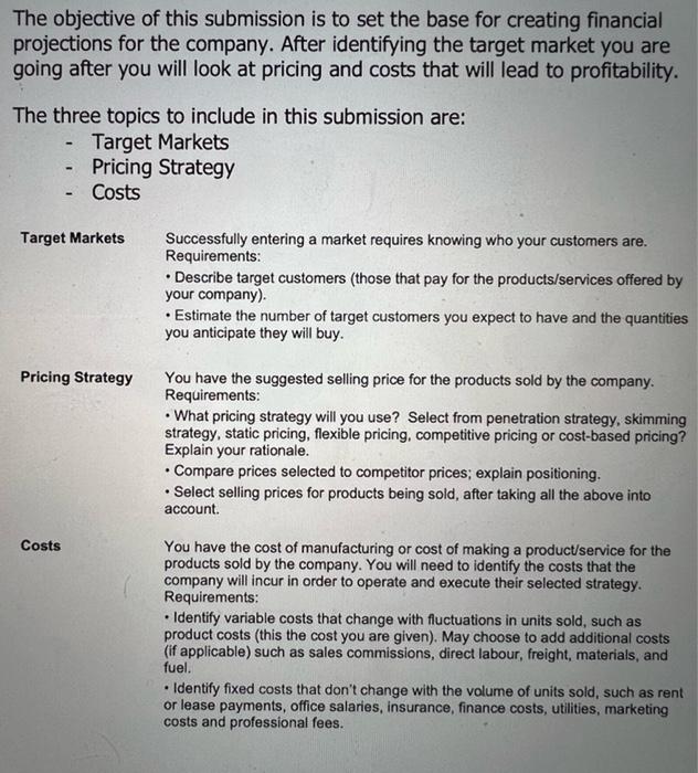 this submission is to set the base for creating