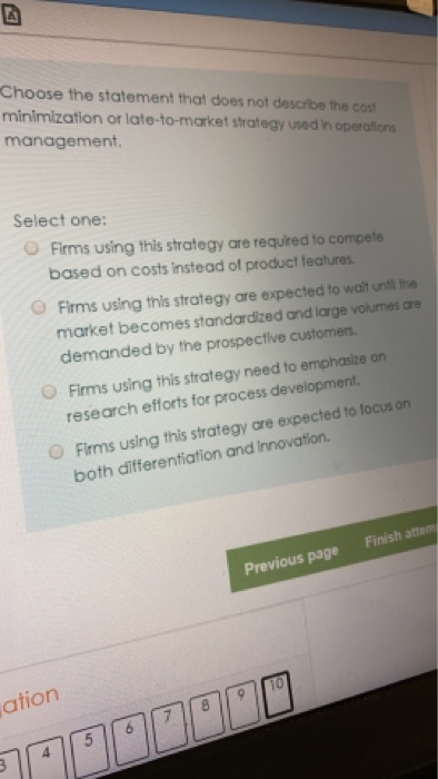 Choose the statement that does not describe the