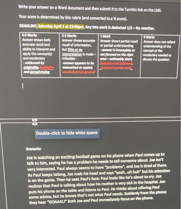 Communication skills Write your answer on a Word
