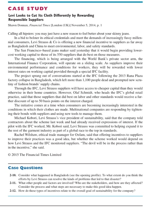 levis case study please answer this case study in