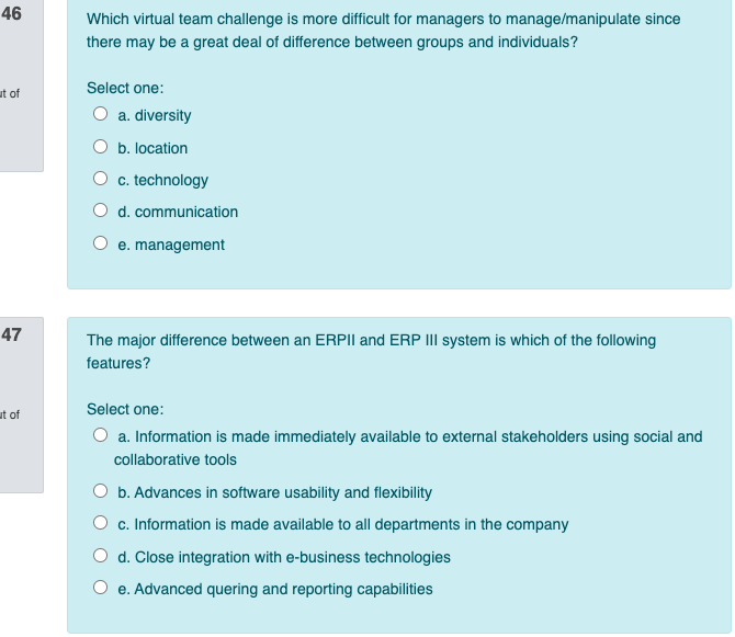 46 Which virtual team challenge is more difficult