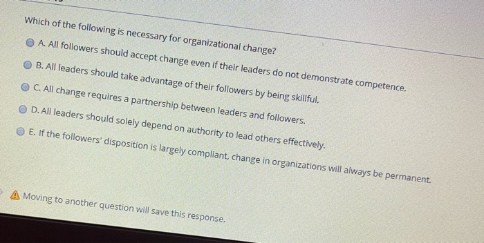 Which of the following is necessary for