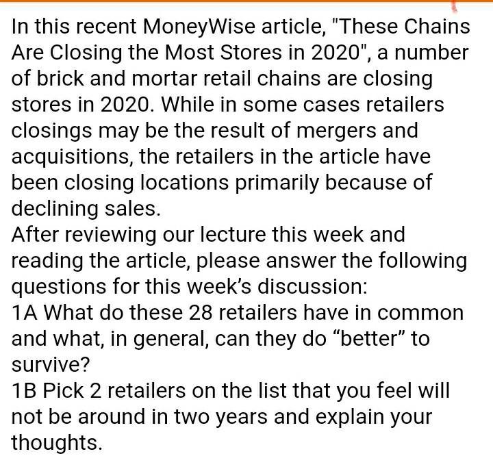 In this recent MoneyWise article, "These Chains