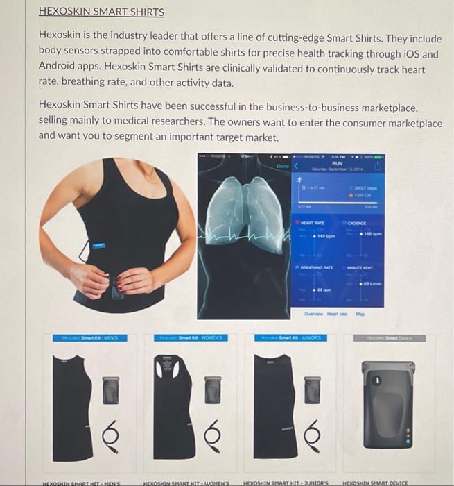 HEXOSKIN SMART SHIRTS Hexoskin is the industry