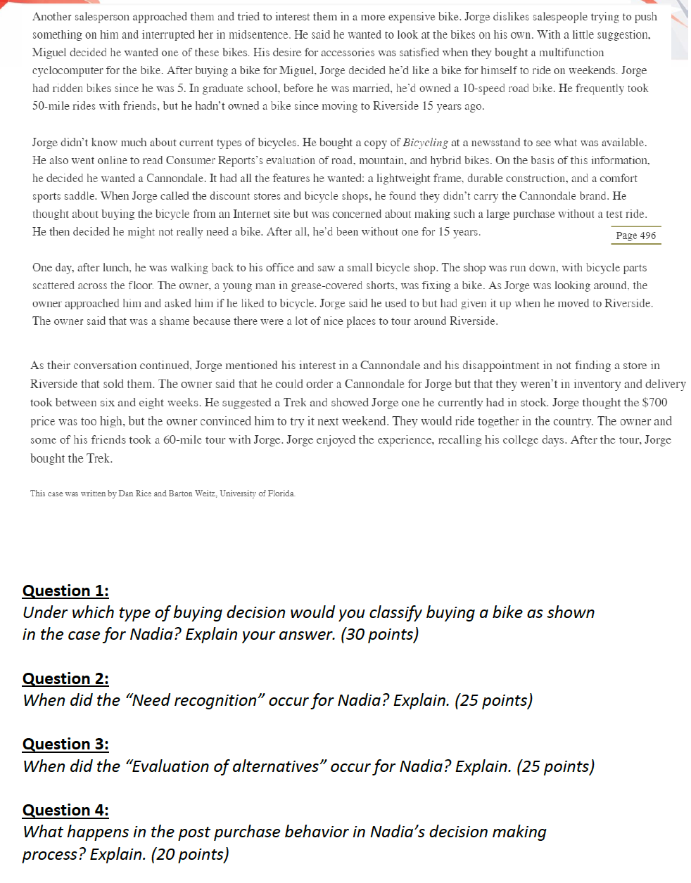 Case 9 THE DECISION-MAKING PROCESS FOR BUYING A