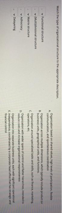 For Practice Only: Match the type of