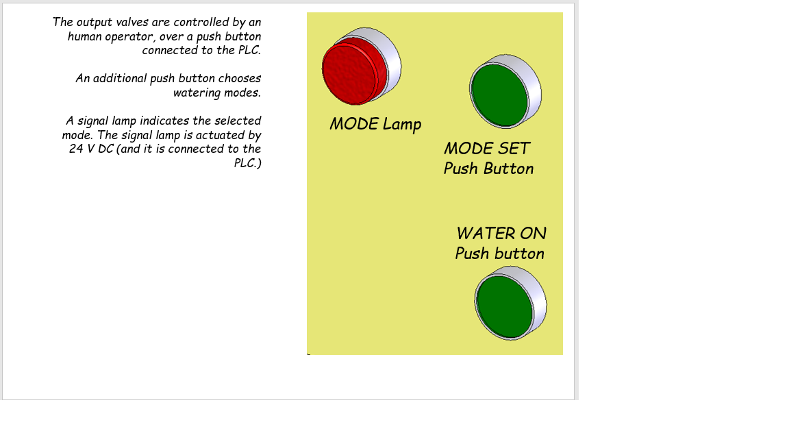 The mode setting push button is used in a toggle