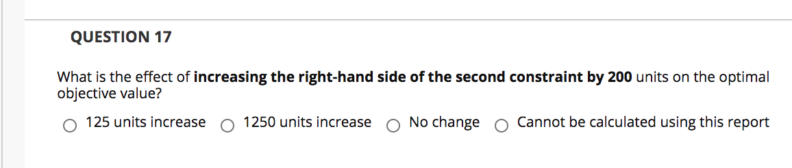 The sensitivity report provided below was