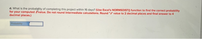 The following represents a project that should be