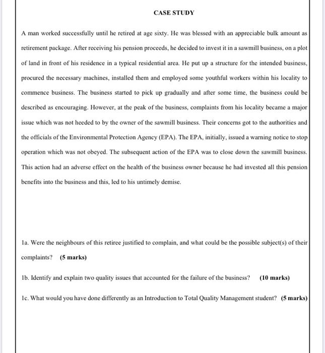 This is a case study under the course,Total