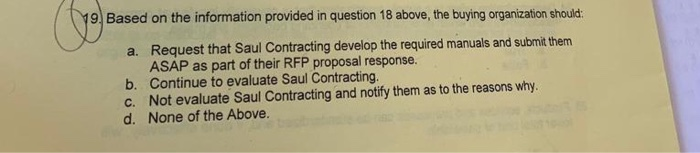 ( 19. Based on the information provided in