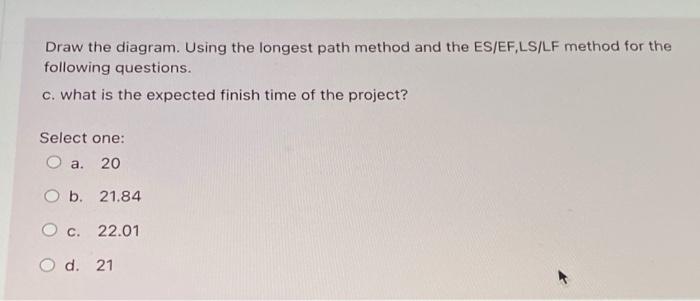 answer all parts please. Consider a project