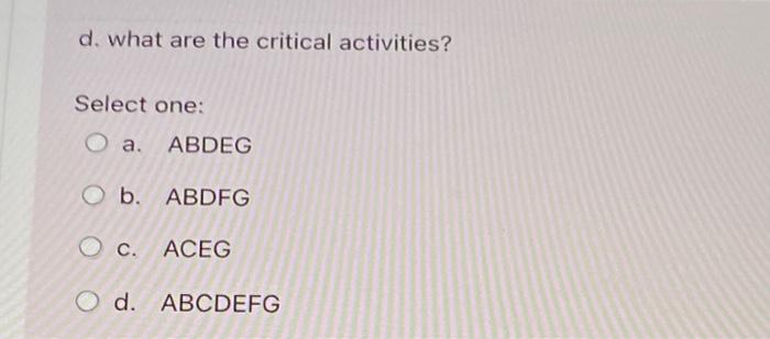 answer all parts please. Consider a project