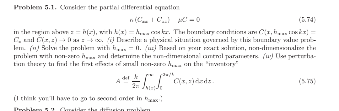 Problem 5.1. Consider the partial differential