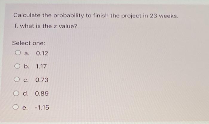 answer all parts please. Consider a project