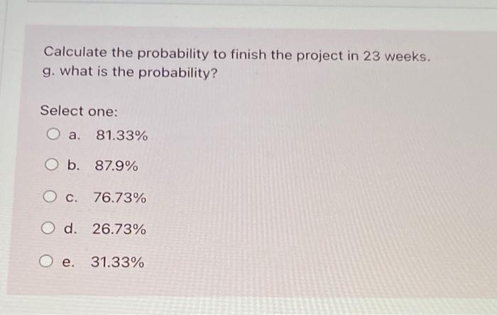 answer all parts please. Consider a project