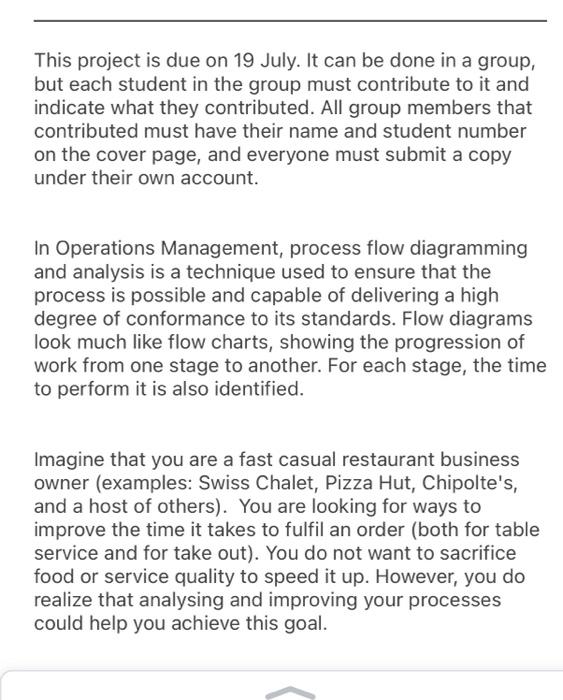 In Operations Management, process flow