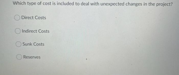 please answer quickly. thanks Which type of cost