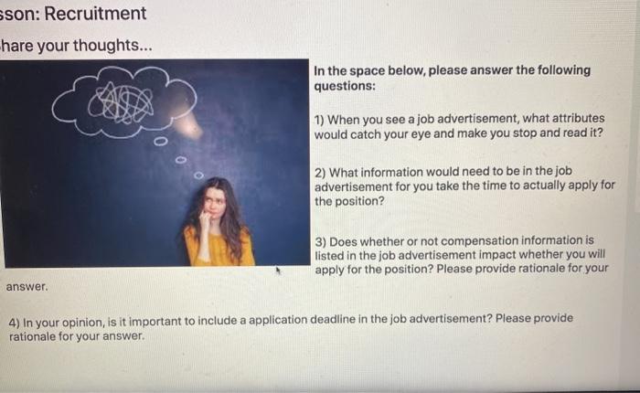 Human Resource Management. sson: Recruitment hare