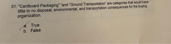 31. "Cardboard Packaging" and "Ground