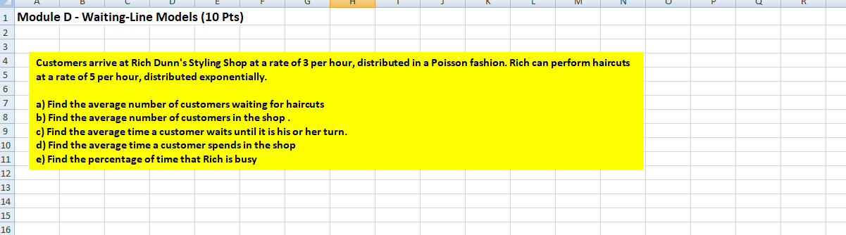 Please help me answer A -E 1 Module D -
