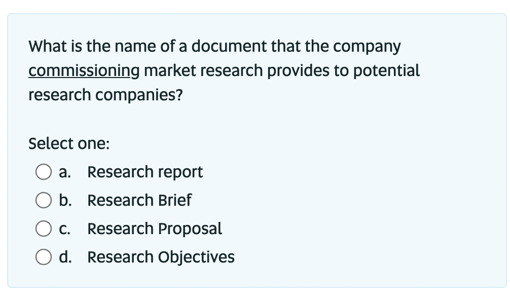 A briefing document should NOT contain Select