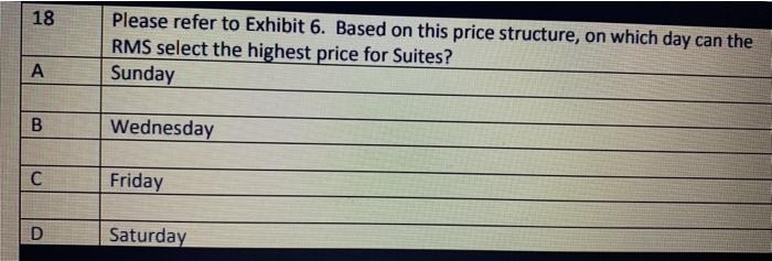 18 Please refer to Exhibit 6. Based on this price