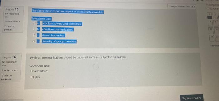 URGENTE Tiempomat cubo Pregunts 15 Sin responder