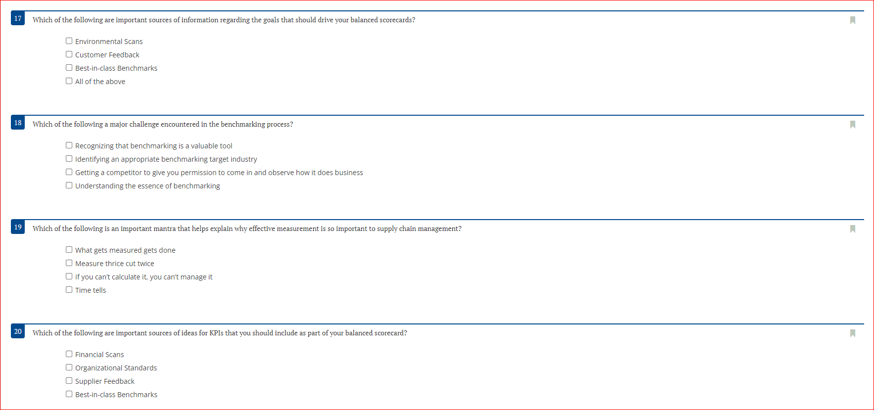 17 Which of the following are important sources