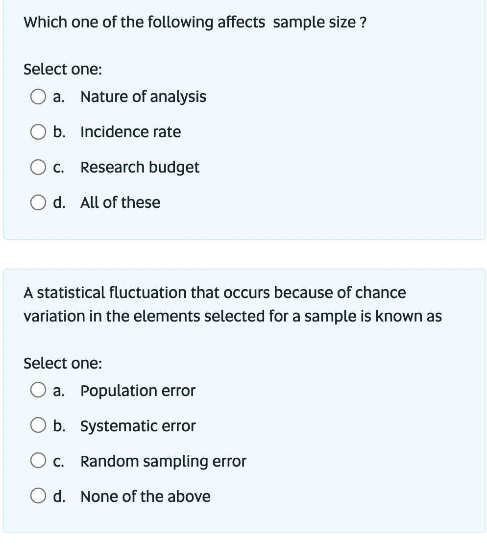 Which one of the following affects sample size ?