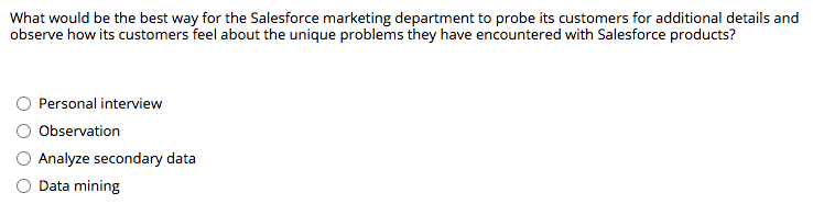 What would be the best way for the Salesforce