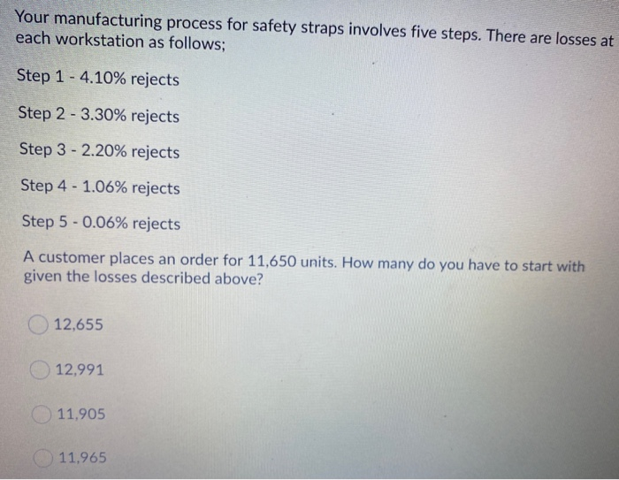 Your manufacturing process for safety straps