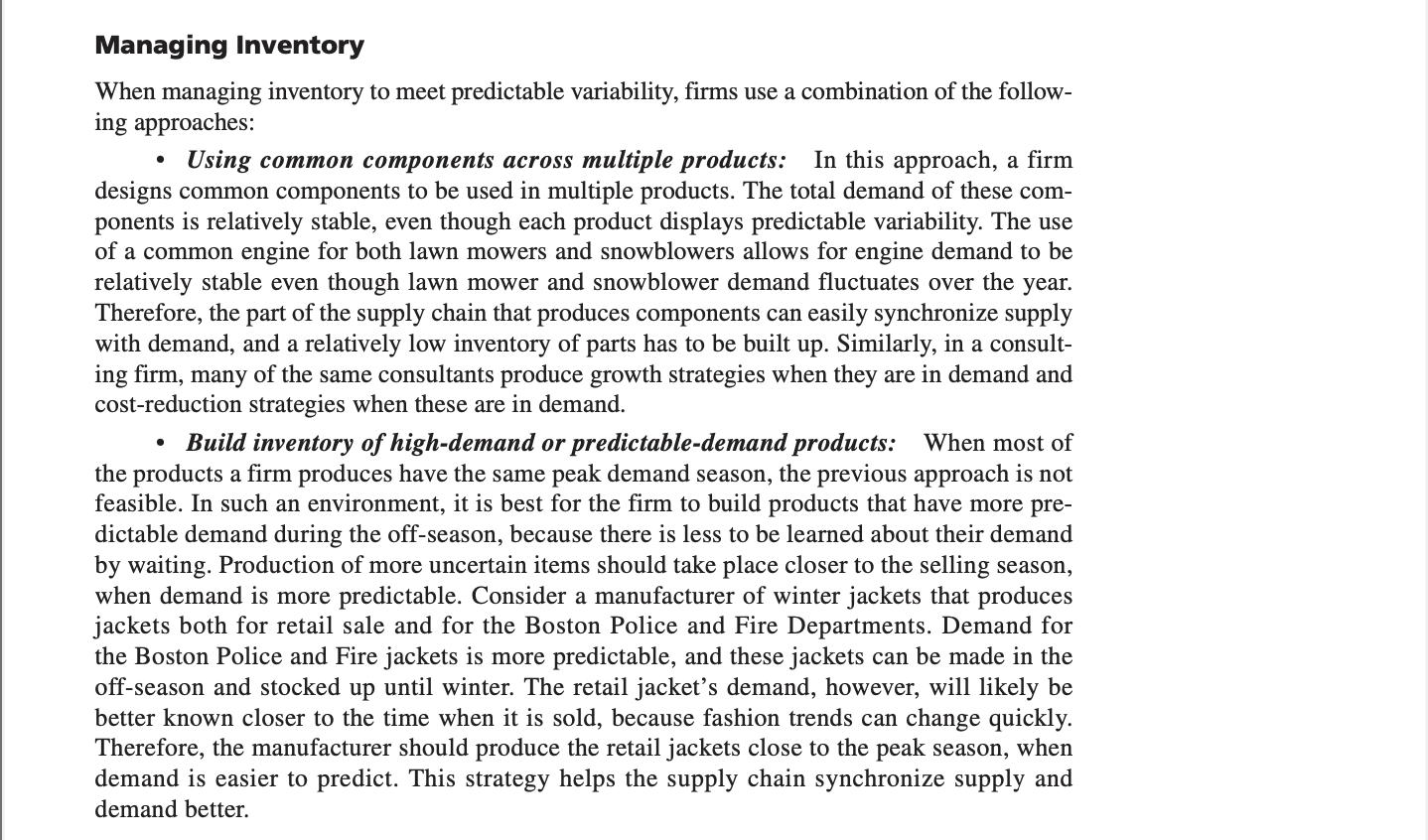 Consider different approaches for managing